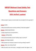 NRFSP Walmart Food Safety Test &lpar;Latest 2026&sol;2027 Update&rpar; Complete Questions and Guide Answers&comma; 100&percnt; Verified Graded A&plus;