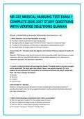 NR 222 MEDICAL NURSING TEST EXAM 1 &NewLine;COMPLETE 2026 2027 STUDY QUESTIONS &NewLine;WITH VERIFIED SOLUTIONS GUARAN 