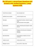 Bio 253 quiz 3 &vert; Atcual Exam Questions and&NewLine;Answers with Verified Solutions &vert; Latest&NewLine;Updated 2026&NewLine;