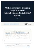 NURS 5350 Exam 1 & Exam 2 Prep Advanced Pathophysiology Units 1-8 Q&A Review 530&plus;