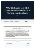 NSG 4100 Exams 1&comma; 2&comma; 3 & 4 Comprehensive Bundle&lowbar; 2026 Nursing Question Bank 260&plus;