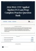 2026 WGU C957 Applied Algebra OA Exam Prep  Complete Practice Question Bank