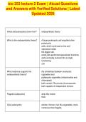 bio 253 lecture 2 Exam &vert; Atcual Questions&NewLine;and Answers with Verified Solutions &vert; Latest&NewLine;Updated 2026