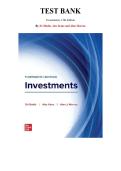 Test Bank for Investments 13th Edition by Zvi Bodie&comma; Alex Kane and Alan J&period; Marcus&comma; Chapter 1-28 &vert; All Chapters