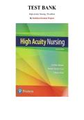 Test Bank for High-Acuity Nursing&comma; 7th Edition by Kathleen Wagner&comma; Chapter 1-39 &vert; All Chapters