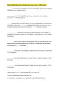 Water Certification Exam with Questions and Answers -100&percnt; Solved