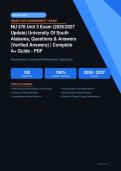 NU 578 Unit 3 Exam University of South Alabama Actual Exam 2026&sol;2027 &ndash; Complete Exam-Style Questions &vert; 100&percnt; Verified Detailed Rationales &ndash; Pass Guaranteed &ndash; A&plus; Graded&NewLine;&NewLine;