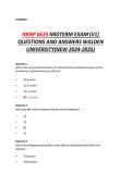 NRNP 6635 Midterm Exam &lpar;V1&rpar;&comma; Walden University Comprehensive Practice Questions and Answers