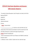 NTR 401 Final Exam &lpar;Latest 2026&sol;2027 Update&rpar; Complete Questions and Guide Answers&comma; 100&percnt; Verified Graded A&plus;