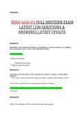 NRNP 6665-01 Full Midterm Exam&comma; Walden University&comma; Latest Update Questions and Answers