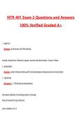 NTR 401 Exam 2 &lpar;Latest 2026&sol;2027 Update&rpar; Complete Questions and Guide Answers&comma; 100&percnt; Verified Graded A&plus;