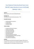 Texas Manicurist Written State Board Exam&colon; &lpar;Latest 2026&sol;2027 Update&rpar; Questions & Answers with Detailed Rationales &vert; Grade A