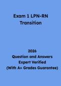 LPN-RN Transition Exam 1 Questions and Answers &vert; Study Guide & Practice Test PDF 2026