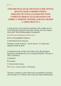 NURS 2003 FINAL EXAM AND STUDY GUIDE NEWEST &NewLine;2026 TEST BANK&vert; NURS2003 NURSING &NewLine;THERAPEUTICS FINAL EXAM REVIEW WITH &NewLine;COMPLETE 400 REAL EXAM QUESTIONS AND &NewLine;CORRECT VERIFIED ANSWERS&sol; ALREADY GRADED &NewLine;A&plus; &lpar;MOST RECENT&excl;&excl;&rpar; 