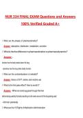 NUR 334 Final Exam &lpar;Latest 2026&sol;2027 Update&rpar; Complete Questions and Guide Answers&comma; 100&percnt; Verified Graded A&plus;