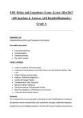 UHC Ethics and Compliance Exam&colon; &lpar;Latest 2026&sol;2027 &rpar; 60 Questions & Answers with Detailed Rationales &vert; Grade A