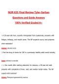 NUR 635 Final Review Tyler&sol;Sarhan &lpar;Latest 2026&sol;2027 Update&rpar; Complete Questions and Guide Answers&comma; 100&percnt; Verified Graded A&plus;