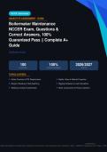 Complete Boilermaker Maintenance NCCER Exam Actual Exam 2026&sol;2027 &ndash; Complete Exam-Style Questions &vert; 100&percnt; Verified Detailed Rationales &ndash; Pass Guaranteed &ndash; A&plus; Graded