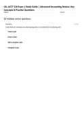 ULL ACCT 526 Exam 1 Study Guide &vert; Advanced Accounting Review&comma; Key Concepts & Practice Questions