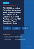 WGU C954 Information Technology Management OA Exam Set 2 Parts 1&comma; 2 & 3 Actual Exam 2026&sol;2027 &ndash; Complete Exam-Style Questions &vert; 100&percnt; Verified &ndash; Pass Guaranteed &ndash; A&plus; Graded