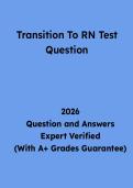 Transition to RN Test Questions and Answers &vert; Study Guide & Practice Test PDF 2026