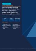 WGU C954 Information Technology Management OA Exam Set 1 Parts 1&comma; 2 & 3 Actual Exam 2026&sol;2027 &ndash; Complete Exam-Style Questions &vert; 100&percnt; Verified &ndash; Pass Guaranteed &ndash; A&plus; Graded