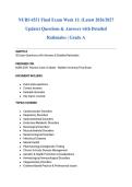 NURS 6531 Final Exam Week 11&colon; &lpar;Latest 2026&sol;2027 Update&rpar; Questions & Answers with Detailed Rationales &vert; Grade A