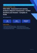 WGU D293 Assessment and Learning Analytics Objective Assessment Actual Exam 2026&sol;2027 &ndash; Complete Exam-Style Questions &vert; 100&percnt; Verified &ndash; Pass Guaranteed &ndash; A&plus; Graded