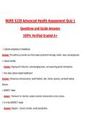 NURS 5220&colon; Advanced Health Assessment Quiz 1 &lpar;Latest 2026&sol;2027 Update&rpar; Complete Questions and Guide Answers&comma; 100&percnt; Verified Graded A&plus;