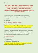 CDC INFECTION PREVENTIONIST POST TEST AND &NewLine;PRACTICE EXAM NEWEST 2026&sol; 2027 TEST BANK&vert; &NewLine;COMPLETE 200 REAL EXAM QUESTIONS AND &NewLine;CORRECT VERIFIERD ANSWERS&sol; ALREADY GRADED &NewLine;A&plus; &lpar;MOST RECENT&excl;&excl;&rpar; 