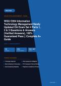 WGU C954 Information Technology Management OA Exam Set 4 Parts 1&comma; 2 & 3 Actual Exam 2026&sol;2027 &ndash; Complete Exam-Style Questions &vert; 100&percnt; Verified &ndash; Pass Guaranteed &ndash; A&plus; Graded