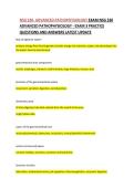 NSG 530 Advanced Pathophysiology Latest Comprehensive Exam Questions with Answers