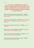 NU 126 LEVEL II COMPREHENSIVE MEDICAL&NewLine;SURGICAL NURSING REVIEW NEWEST 2026 ACTUAL &NewLine;EXAM&vert; COMPLETE REAL EXAM QUESTIONS AND &NewLine;CORRECT VERIFIED ANSWERS&sol; ALREADY GRADED &NewLine;A&plus; &lpar;MOST RECENT&excl;&excl;&rpar; 