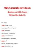 ODS Comprehensive Exam &lpar;Latest 2026&sol;2027 Update&rpar; Complete Questions and Guide Answers&comma; 100&percnt; Verified Graded A&plus;