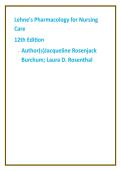 Lehne's Pharmacology for Nursing Care 12th Edition Test Bank Exam Prep&NewLine;