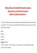 Ohio Life and Health Practice Exam &lpar;Latest 2026&sol;2027 Update&rpar; Complete Questions and Guide Answers&comma; 100&percnt; Verified Graded A&plus;
