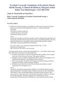 Test Bank Varcarolis' Foundations of Psychiatric-Mental &NewLine;Health Nursing A Clinica9 th Edition by Margaret Jordan &NewLine;Halter &vert;Test Bank&vert;Chapter 1-36 UPDATED