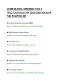 CERTIFIED POOL OPERATOR TESTS 2&NewLine;PRACTICE EVALUATION 2026 QUESTION BANK&NewLine;FULL SOLUTION SET