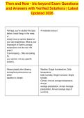 Then and Now - bio beyond Exam Questions&NewLine;and Answers with Verified Solutions &vert; Latest&NewLine;Updated 2026