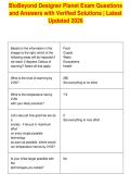 BioBeyond Designer Planet Exam Questions&NewLine;and Answers with Verified Solutions &vert; Latest&NewLine;Updated 2026&NewLine;