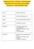 BioBeyond Unit 4 Written in Stone Exam&NewLine;Questions and Answers with Verified&NewLine;Solutions &vert; Latest Updated 2026&NewLine;