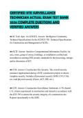 CERTIFIED SITE SURVEILLANCE&NewLine;TECHNICIAN ACTUAL EXAM TEST BANK&NewLine;2026 COMPLETE QUESTIONS AND&NewLine;VERIFIED ANSWERS