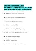 CERTIFIED SITE SURVEILLANCE&NewLine;TECHNICIAN COMPREHENSIVE TEST BANK&NewLine;2026 VERIFIED QUESTIONS AND ANSWERS