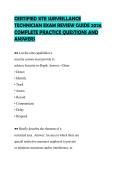 CERTIFIED SITE SURVEILLANCE&NewLine;TECHNICIAN EXAM REVIEW GUIDE 2026&NewLine;COMPLETE PRACTICE QUESTIONS AND&NewLine;ANSWERS
