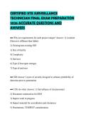 CERTIFIED SITE SURVEILLANCE&NewLine;TECHNICIAN FINAL EXAM PREPARATION&NewLine;2026 ACCURATE QUESTIONS AND&NewLine;ANSWERS