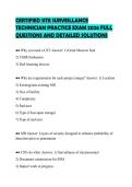CERTIFIED SITE SURVEILLANCE&NewLine;TECHNICIAN PRACTICE EXAM 2026 FULL&NewLine;QUESTIONS AND DETAILED SOLUTIONS