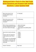 Biobeyond Unit 4- End of n Era&colon; Hell Creek&NewLine;Exam Questions and Answers with Verified&NewLine;Solutions &vert; Latest Updated 2026&NewLine;