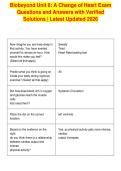Biobeyond Unit 8&colon; A Change of Heart Exam&NewLine;Questions and Answers with Verified&NewLine;Solutions &vert; Latest Updated 2026