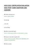 WGU D522 CERTIFICATION EVALUATION&NewLine;2026 STUDY GUIDE QUESTIONS AND&NewLine;ANSWERS