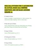 WGU D522 PYTHON FOR IT AUTOMATION&NewLine;OA ACTUAL EXAM 2026 VERIFIED&NewLine;QUESTIONS AND DETAILED ANSWERS&NewLine;GRADED A&plus;